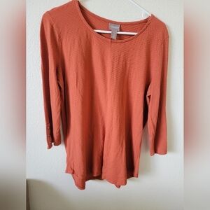 Chicos women's pumpkin orage shirt size 1.